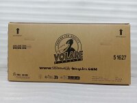Kartonverpackung für ein Fahrrad, mit Logo und Informationen auf der Vorderseite