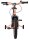Fahrrad mit orangefarbenem Rahmen und stabilen Trainingstrollen hinten