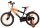 Schwarzes Kinderfahrrad mit orangefarbenen Akzenten und 16-Zoll-Rädern