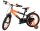 Schwarzes Kinderfahrrad mit orangefarbenen Akzenten und 20-Zoll-Rädern