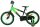 Schwarzes Kinderfahrrad mit grünen Akzenten und 18-Zoll-Rädern