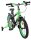 Kinderfahrrad in Schwarz und Grün mit Stützrädern und sportlichem Design