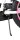 Fahrradständer an einem weißen Fahrrad mit pinken Reifen
