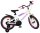 Weißes Kinderfahrrad mit pinken Akzenten und 16-Zoll-Rädern