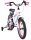 Kinderfahrrad in Weiß mit pinken Akzenten und Stützrädern