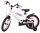 Kinderfahrrad in Weiß mit pinken Akzenten und Stützrädern
