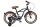Schwarzes Kinderfahrrad mit braunen Reifen und gepolstertem Sattel