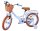 Kinderfahrrad in Hellblau mit Korb und braunen Reifen
