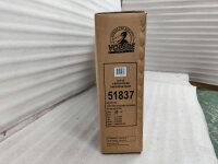 Braune Verpackung mit Produktinformationen und pink-lila Farbe