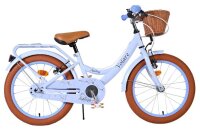Kinderfahrrad in Weiß mit braunem Korb und...
