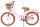 Rosa Kinderfahrrad mit Korb, braunen Reifen und beigem Sattel