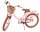 Rosa Kinderfahrrad mit Korb, braunen Griffen und Reifen