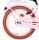 Faltbares Fahrrad mit braunem Reifen und pinkem Rahmen