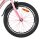 Pinkes Fahrradrad mit grobem Reifen und reflektierendem Element