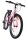 Rosa Mountainbike mit dicken Reifen und sportlichem Design