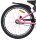 Hinterrad eines pinken Fahrrads mit reflektierendem Element und grobem Reifen