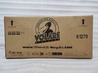 Kartonverpackung für ein Fahrrad mit Logo und Gewichtshinweis