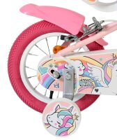 Rosa Kinderfahrrad mit Einhorn-Motiv und...