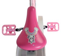 Rosa Kinderfahrradsattel mit Einhorn-Design und Regenbogenmotiv
