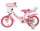 Rosa Kinderfahrrad mit Korb und Einhorn-Motiv, 12 Zoll Räder
