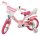Rosa Kinderfahrrad mit Korb und Einhorn-Motiv, 12 Zoll Reifen