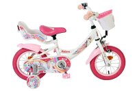 Kinderfahrrad in Weiß und Pink mit Einhorn-Motiv...
