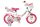 Kinderfahrrad in Weiß und Pink mit Einhorn-Motiv und Korb