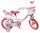 Volare Unicorn Kinderfahrrad – Mädchen – 12 Zoll – Weiß – mit Stützrädern, Korb, Puppensitz und Rücktrittbremse