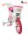 Kinderfahrrad in Pink mit Einhorn-Motiv und Korb vorne