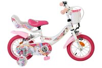 Kinderfahrrad in Weiß und Pink mit Einhorn-Motiv...