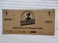 Kartonverpackung für ein Fahrrad mit Logo und Versandinformationen