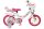 Kinderfahrrad in Weiß und Pink mit Einhorn-Motiv und Korb