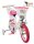 Kinderfahrrad in Weiß und Pink mit Einhorn-Motiv und Korb