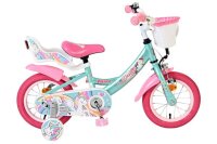 Kinderfahrrad in Mintgrün und Pink mit Einhorn-Motiv...