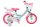 Kinderfahrrad in Mintgrün und Pink mit Einhorn-Motiv und Korb