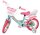 Kinderfahrrad in Türkis und Pink mit Korb und Einhornmotiv