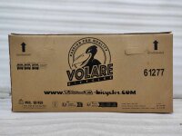 Kartonverpackung für ein Fahrrad mit Logo und Versandhinweisen