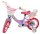 Volare Unicorn Kinderfahrrad Mädchen 12 Zoll – Lila mit Stützrädern, Hand- & Rücktrittbremse, Korb und Puppensitz