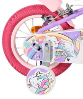 Rosa Kinderfahrrad mit Einhorn-Motiv und...