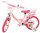 Rosa Kinderfahrrad mit Korb und Einhorn-Motiv, 16 Zoll Räder