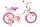 Kinderfahrrad in Weiß und Pink mit Einhorn-Motiv und Korb