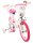 Kinderfahrrad mit Einhorn-Motiv, pinken Reifen und Korb vorne