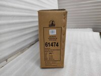 Braune Kartonverpackung mit Produktinformationen und Batchnummer