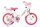 Kinderfahrrad in Weiß und Pink mit Einhorn-Motiv und Korb