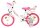Kinderfahrrad in Weiß und Pink mit Korb und Einhorn-Motiv