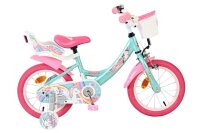 Kinderfahrrad in Mintgrün mit pinken Akzenten und...