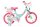 Kinderfahrrad in Mintgrün mit pinken Akzenten und Einhornmotiven