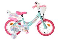 Kinderfahrrad in Mintgrün und Pink mit Einhorn-Motiv...