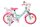 Kinderfahrrad in Mintgrün und Pink mit Einhorn-Motiv und Korb