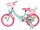 Kinderfahrrad in Mintgrün und Pink mit Korb und Tiermotiv